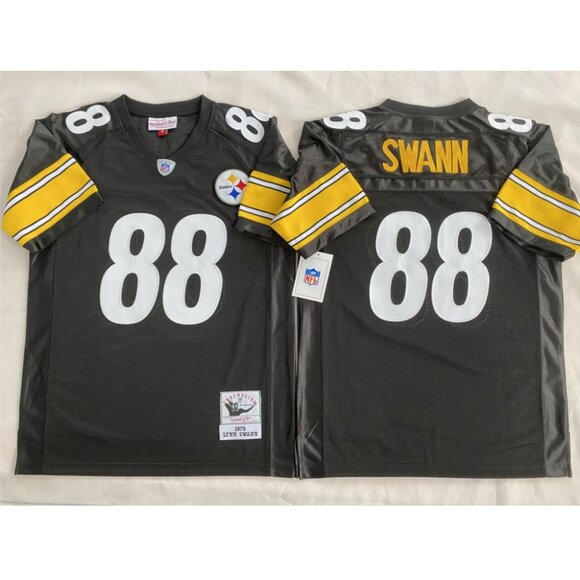 Mens Youths Kids Womens Lynn Swann Black Stitched Jersey